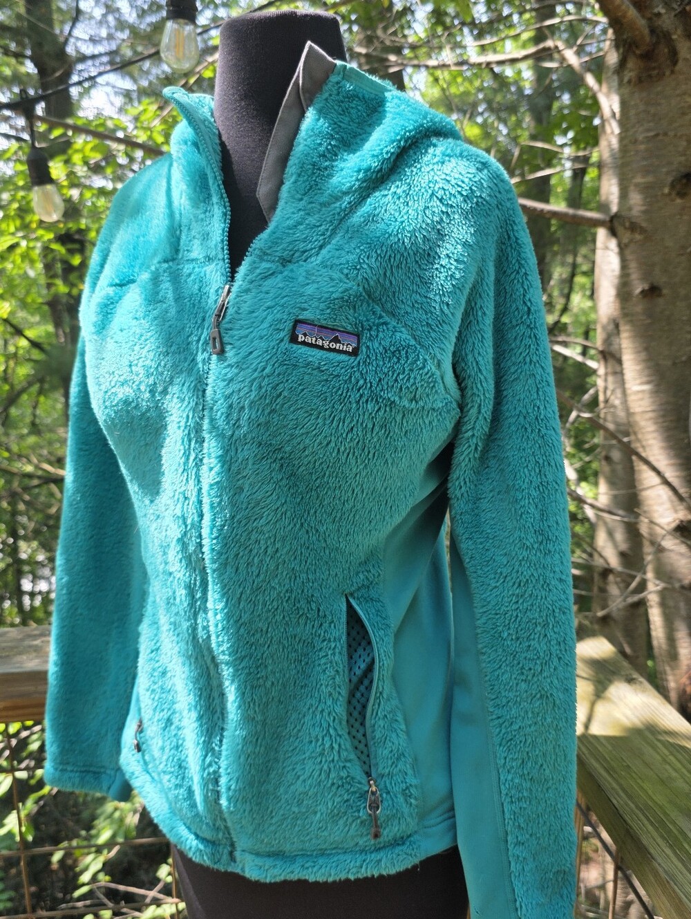 Patagonia Women’s Teal High-Pile Full-Zip Teddy Fleece Jacket